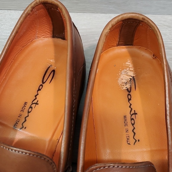 Santoni Mens Leather Oxford 42080 Loafer Dress shoes sz 11.5D Italy main image 10
